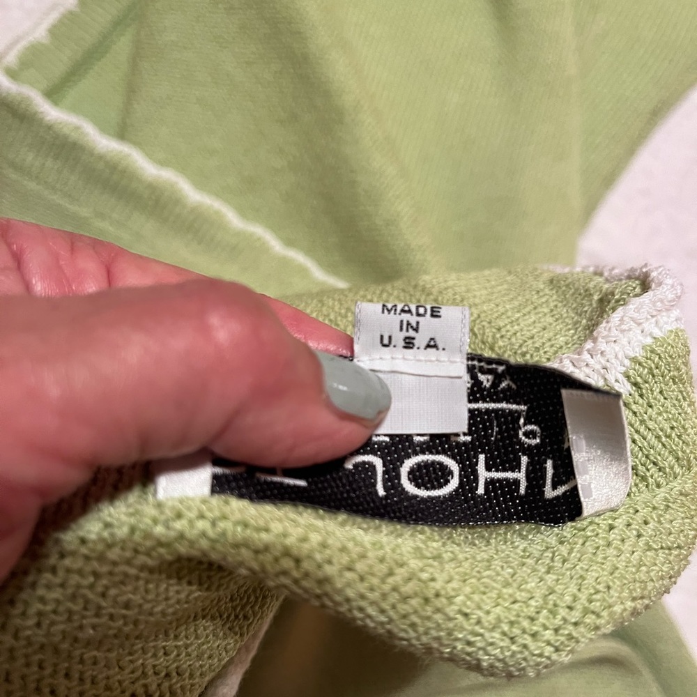 Vintage ST JOHN Collection‎ by Marie Grey Lime Green Cardigan - Picture 2 of 9
